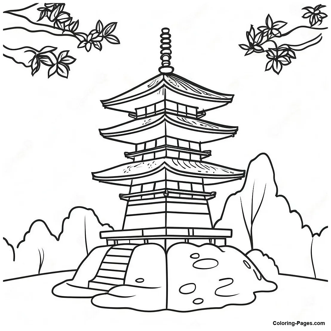 Traditional japanese coloring-pages