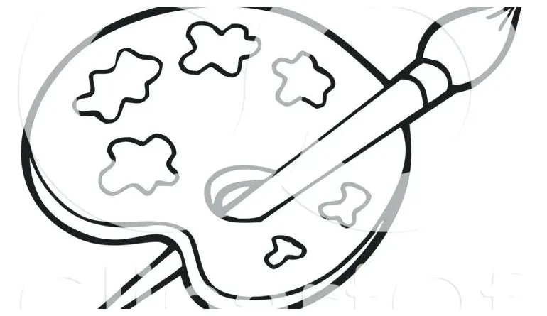 Palette coloring page at getcolorings free printable colorings