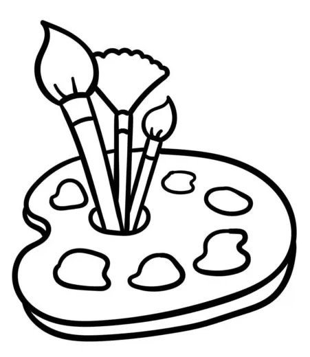 Color palette coloring page » turkau