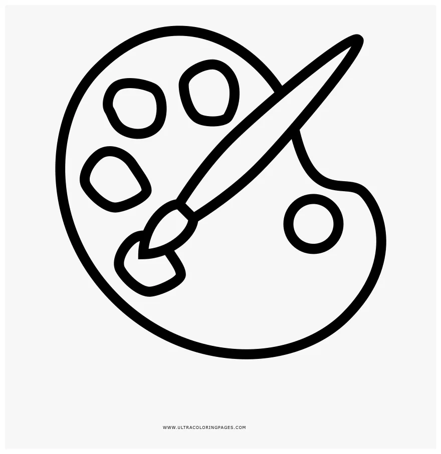 Paint coloring page, png download
