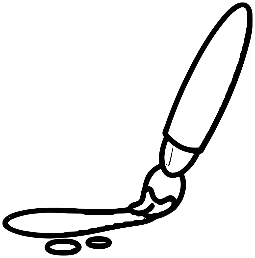 Painter brush paint coloring page wecoloringpage