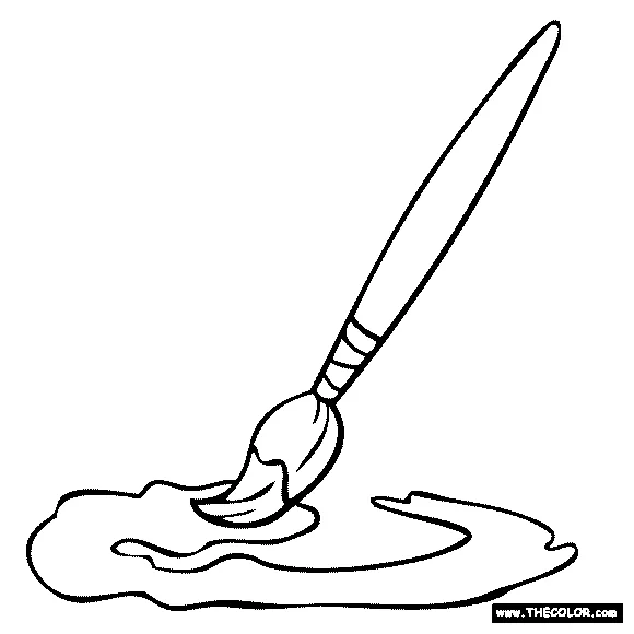 Hudtopics paint brush coloring page