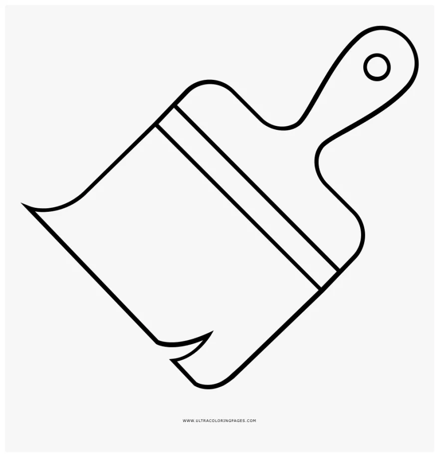 Paint brush coloring page line art, png download kindpng