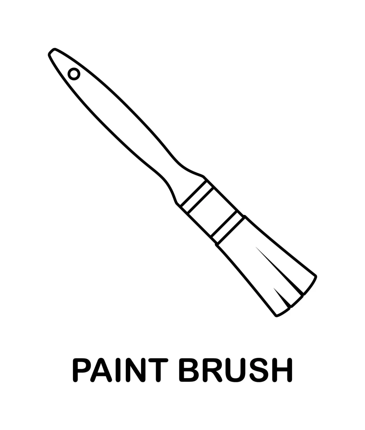 Coloring page with paint brush for kids 10691870 vector art at vecteezy