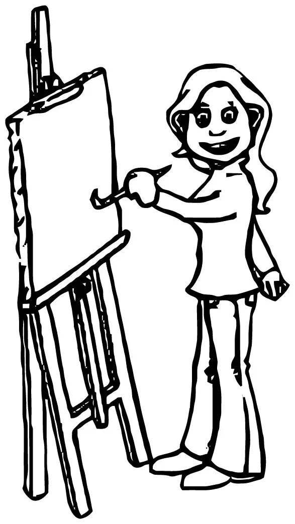 Painter brush coloring page wecoloringpage