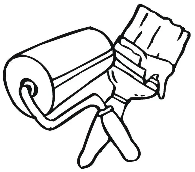 Paint brush coloring page clipart best