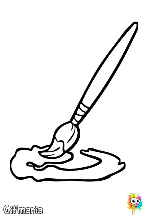Paint brush coloring page clipart best