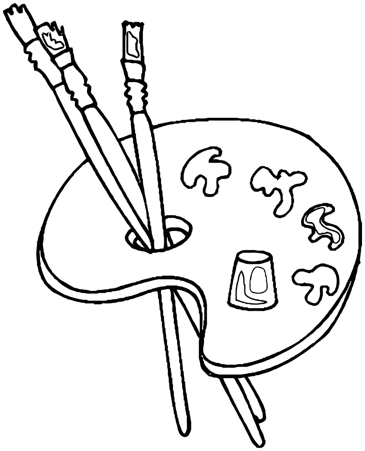 Painter all brush coloring page wecoloringpage