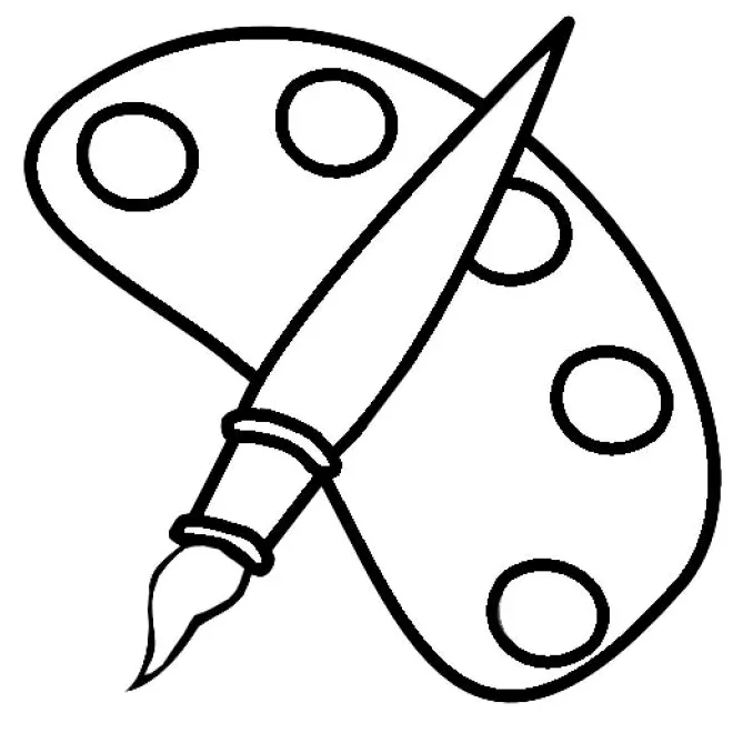 Paint brush coloring page clipart best