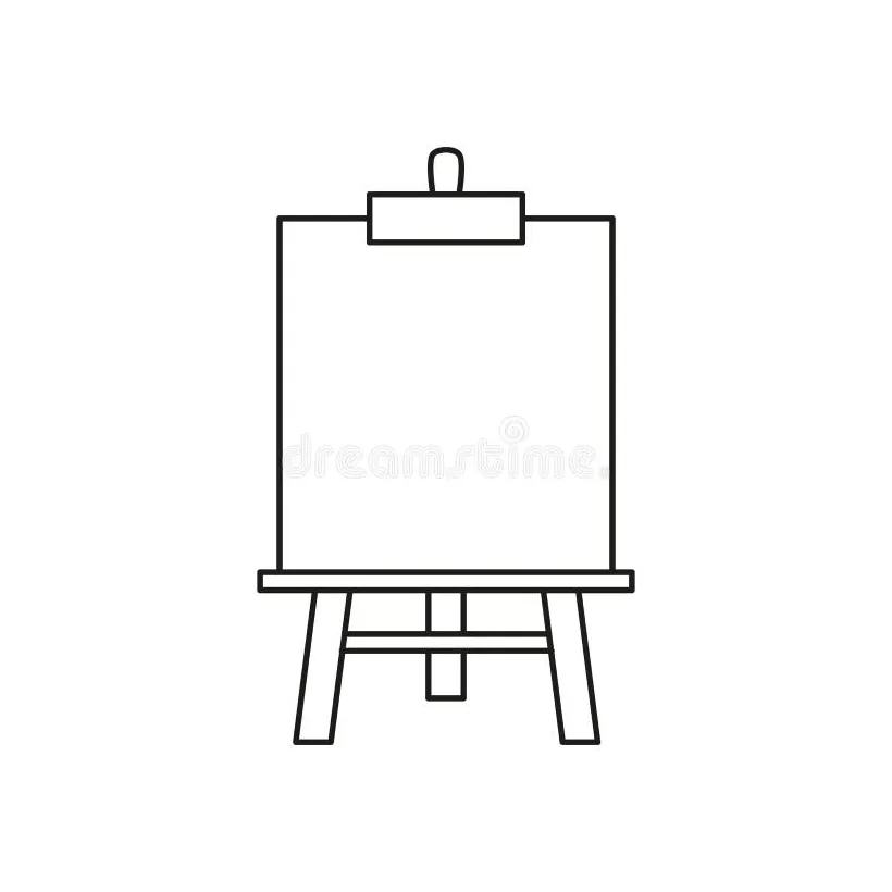 Coloring book, easel stock vector. illustration of brush 116389316