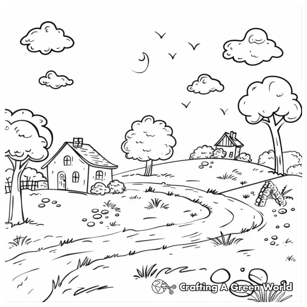 Scene coloring pages free & printable!