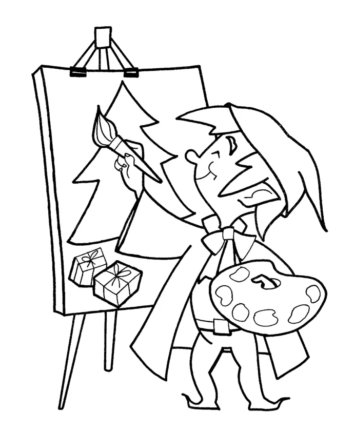 Painting coloring page coloring home printable coloring page