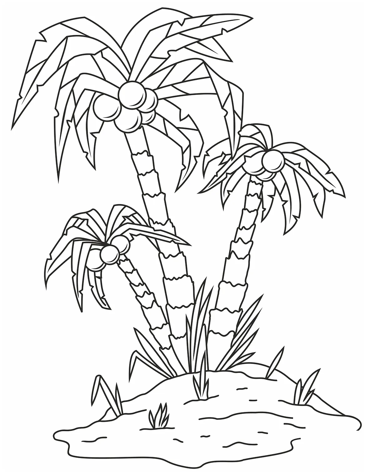 Palm Tree coloring page - ColouringPages