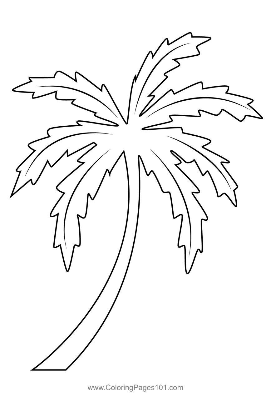 Simple for kids free trees printable coloring