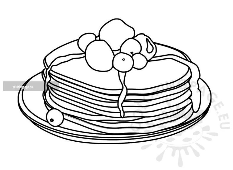 Pancake coloring page