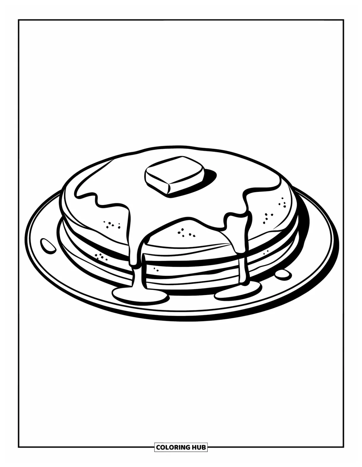 80+ Pancake Coloring Pages for Kids & Adults (Free Printable PDFs)