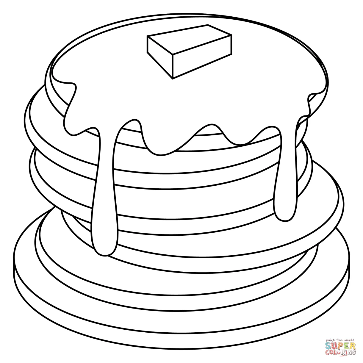 Pancakes coloring page | Free Printable Coloring Pages
