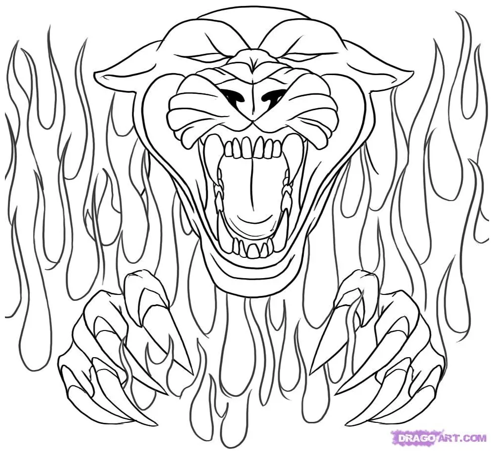 Black panther coloring page coloring home