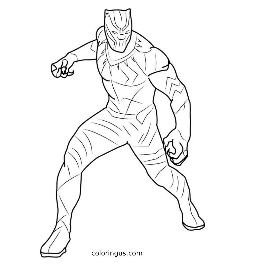 Black panther coloring pages free printable pdf