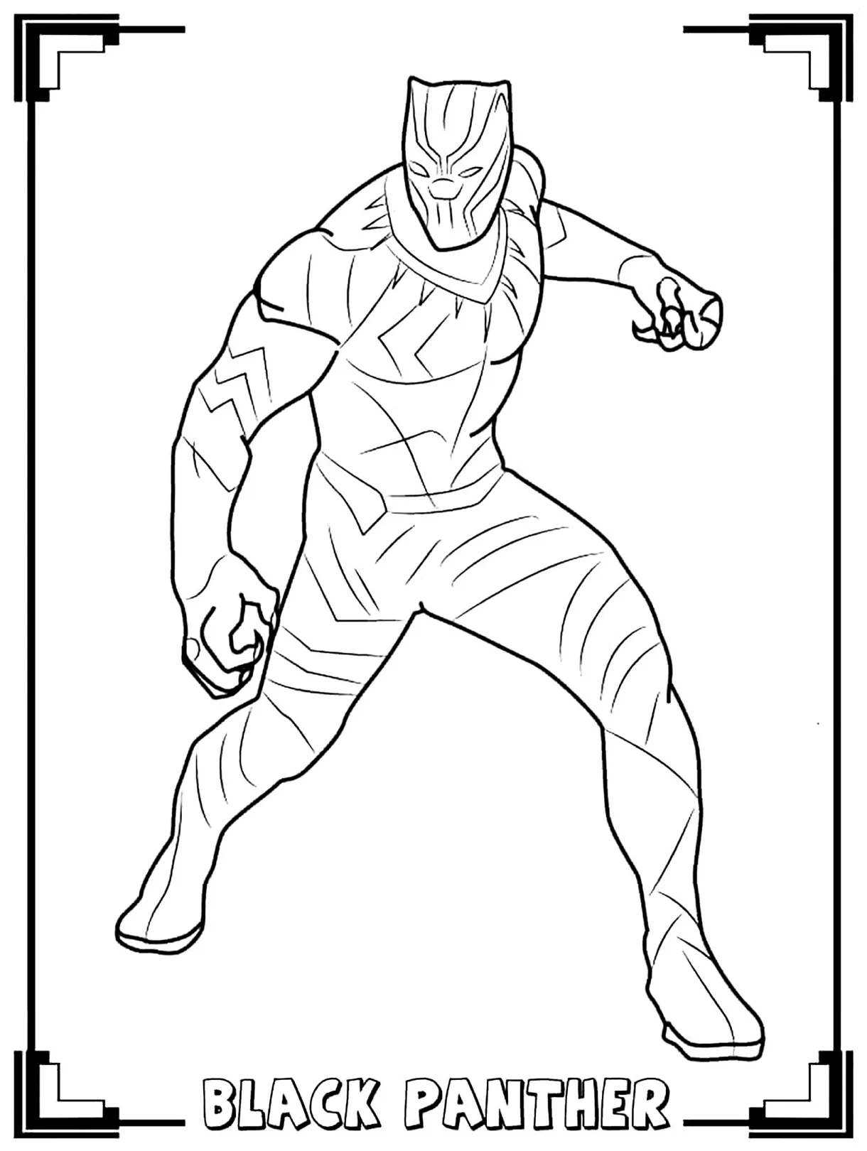 Black panther black panther kids coloring pages