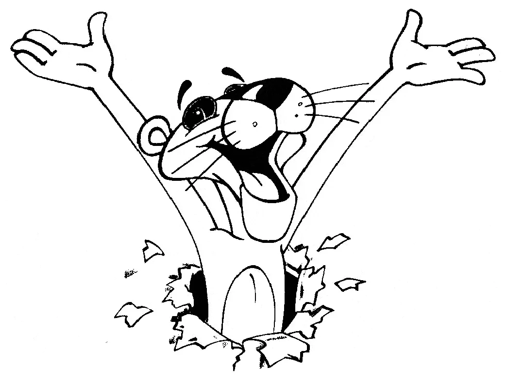 Animals town animal color sheets panther picture