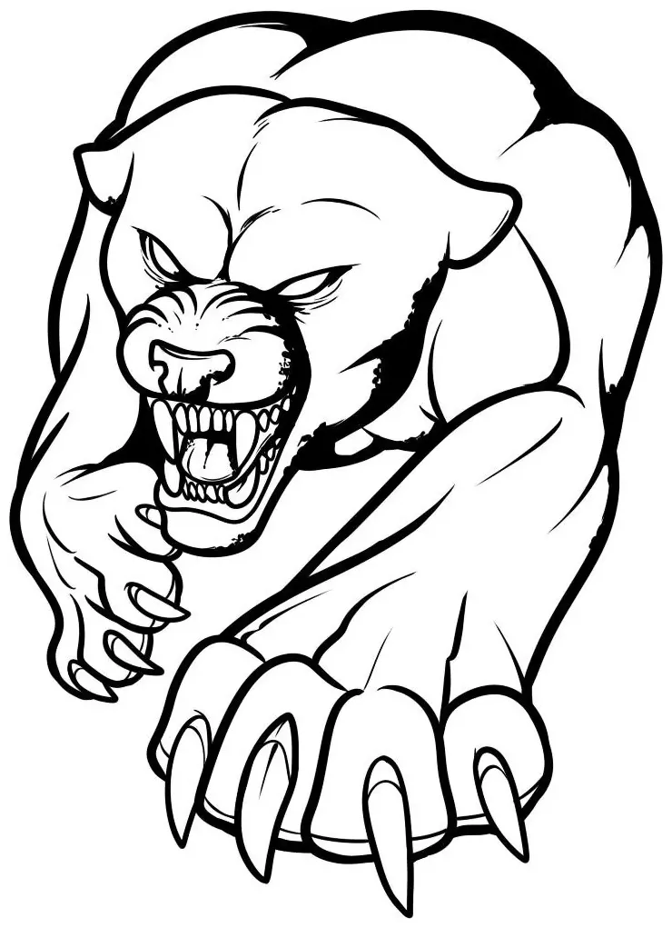 Panther coloring page