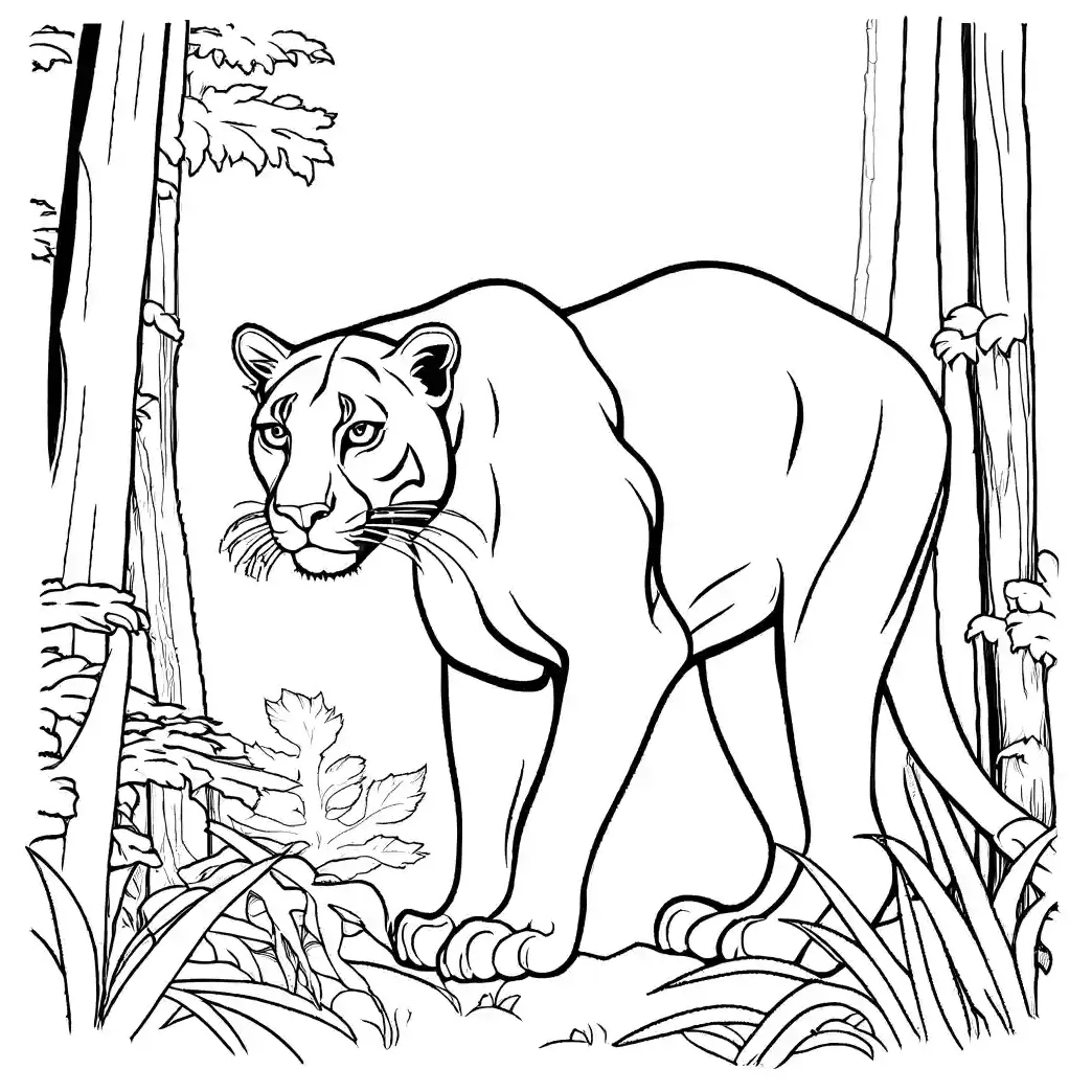 Camouflaged panther coloring page lulu pages