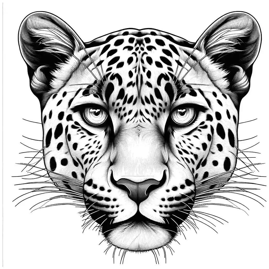 Panther under moonlight coloring page lulu pages