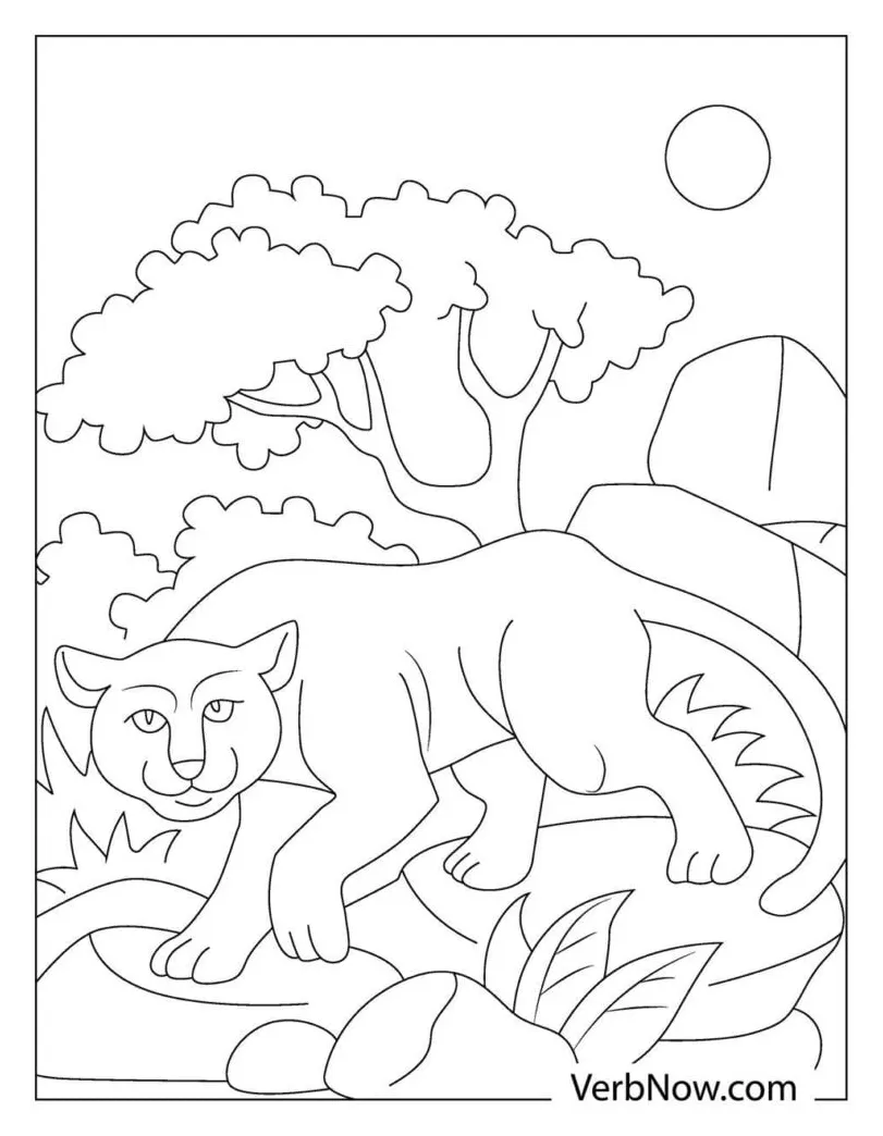 Free panther coloring pages for download printable pdf
