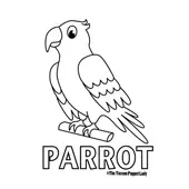 Free parrot coloring page the tucson puppet lady