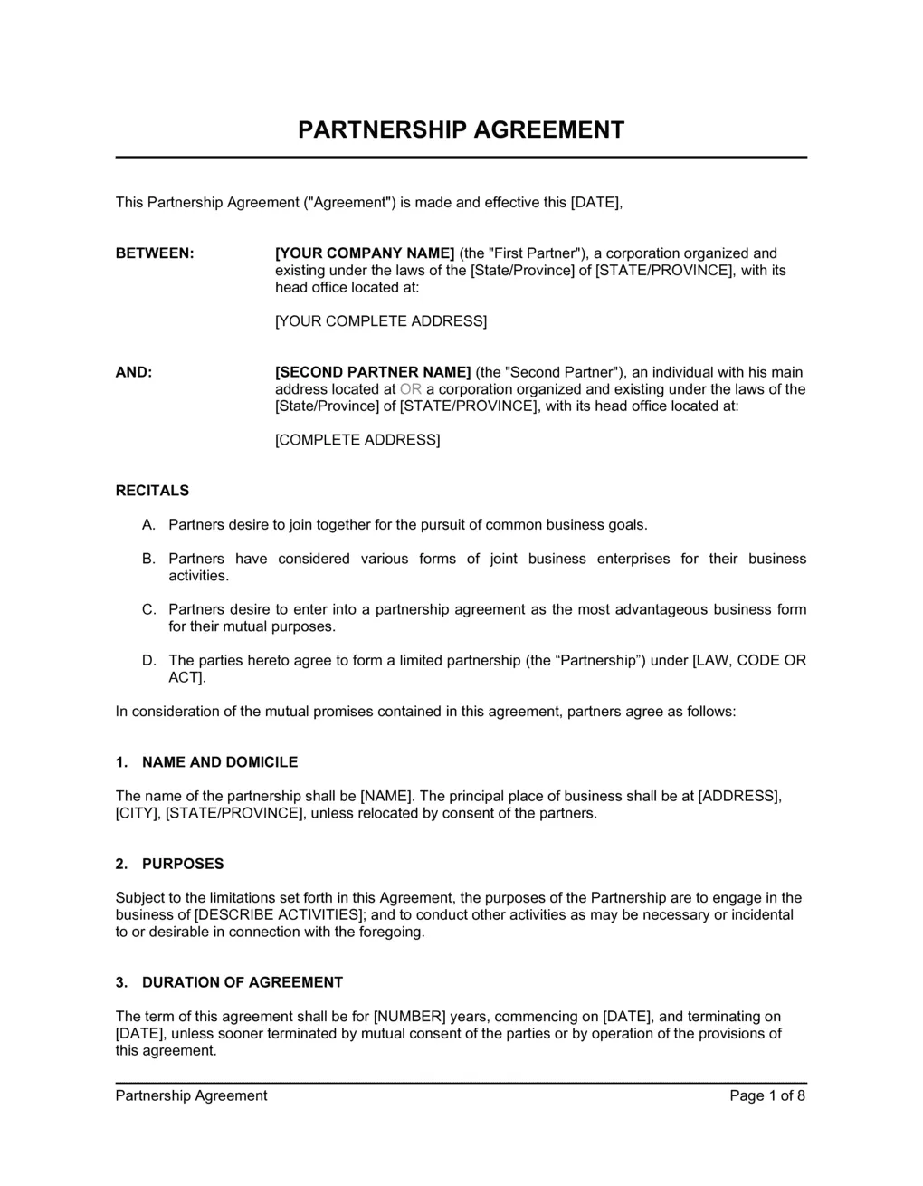 Partnership Agreement