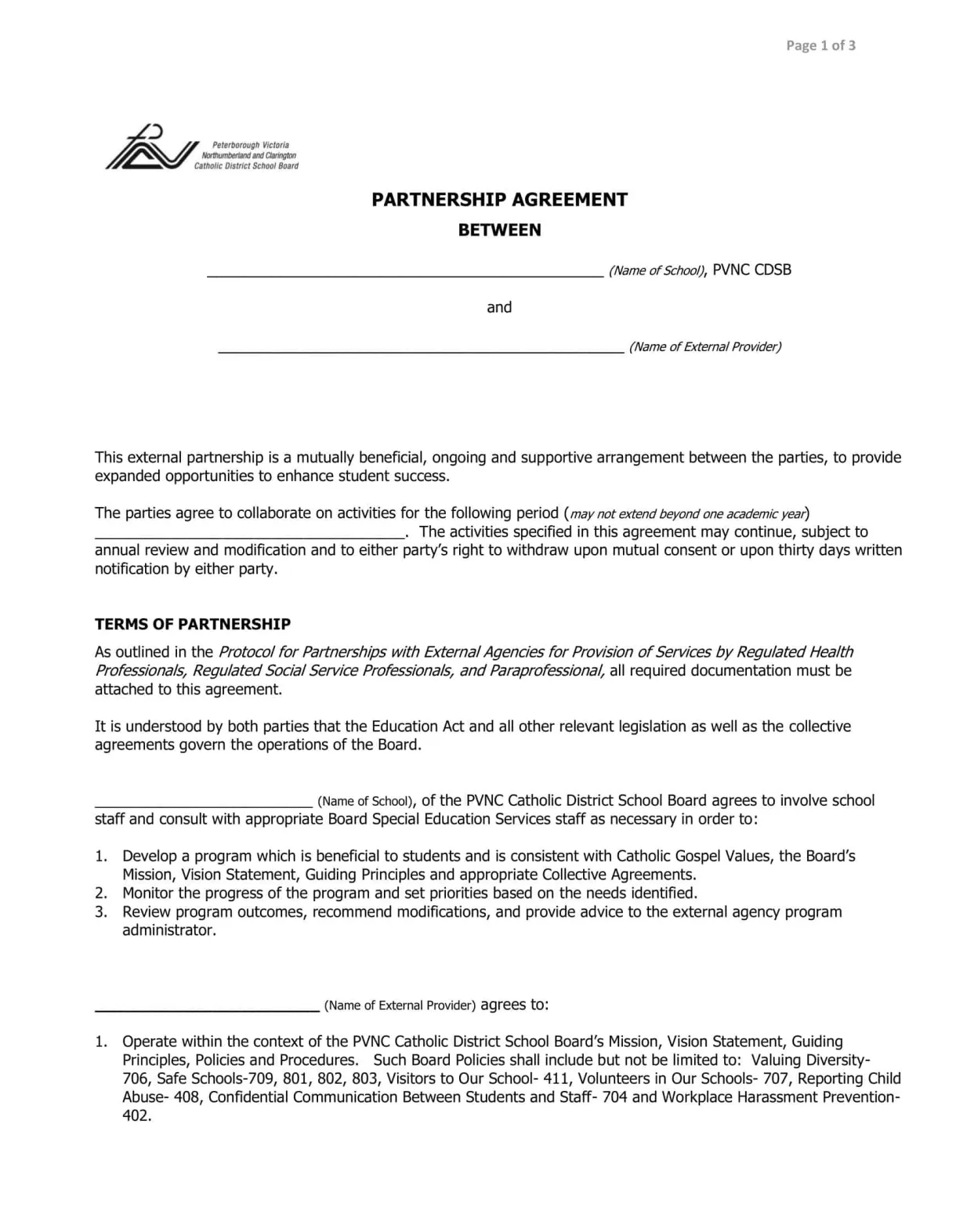 Free Printable Partnership Agreement Templates [PDF, Word]
