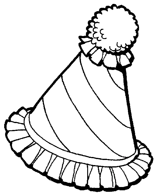 Birt ay party hat coloring pages coloring pages