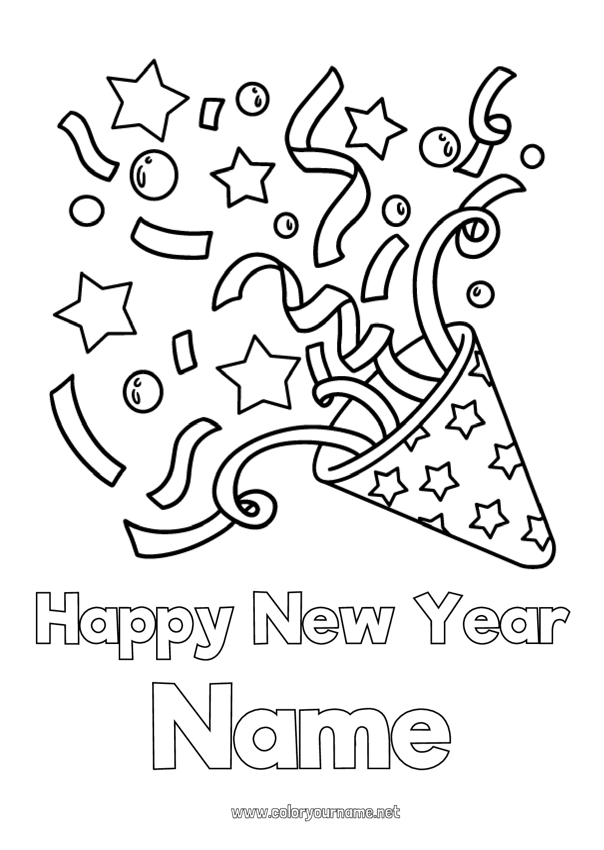 Coloring page no.3665 party hat