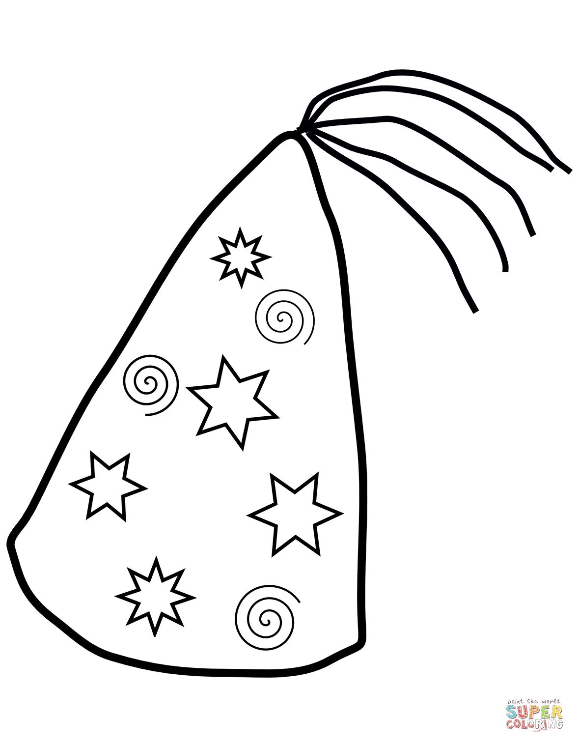 Party hat coloring page free printable coloring pages