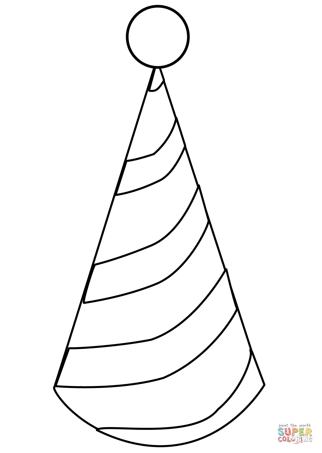 Party hat coloring page free printable coloring pages