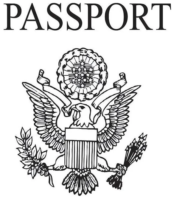 Passport Coloring Page - Coloring Home