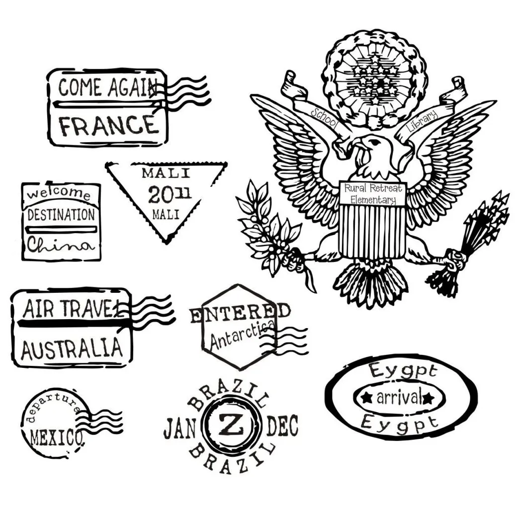 Passport Coloring Page at GetColorings.com | Free printable colorings
