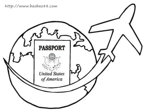 Passport Coloring Page Coloring Pages