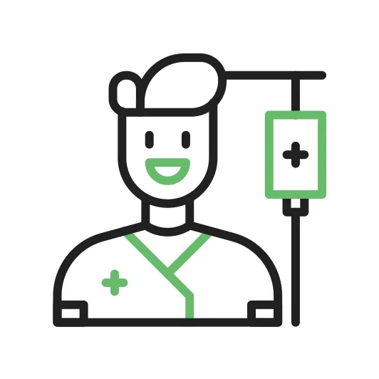 Male patient free user icons printable coloring page