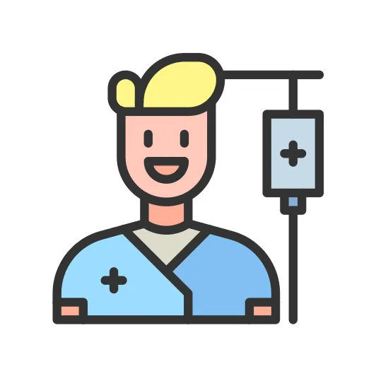 Male patient generic color lineal-color icon