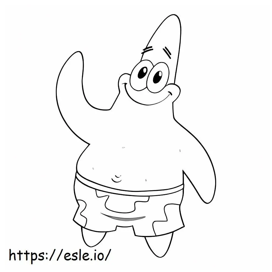 Patrick star smiling coloring page printable coloring page