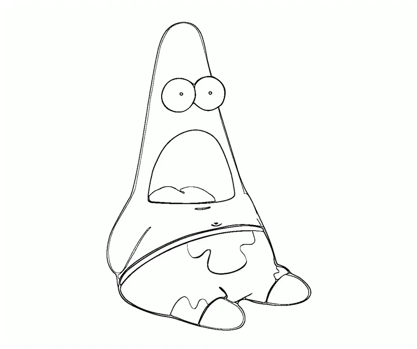 Patrick Star Coloring Page - Coloring Home