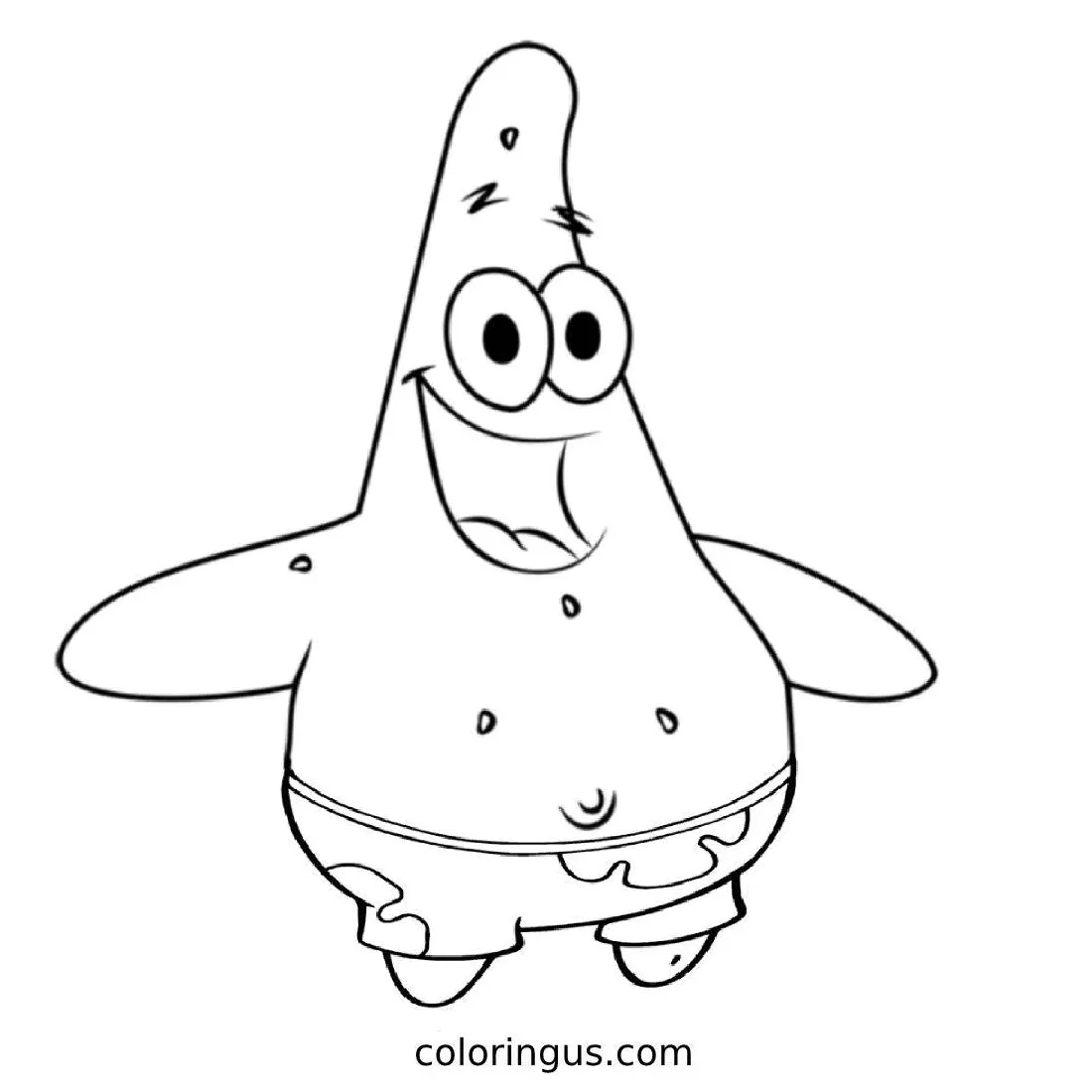 Patrick Star Coloring Pages (Free Printable PDF)