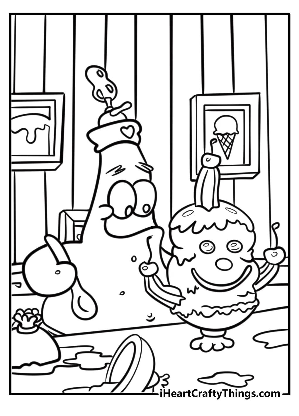 Patrick Star Coloring Page Coloring Home