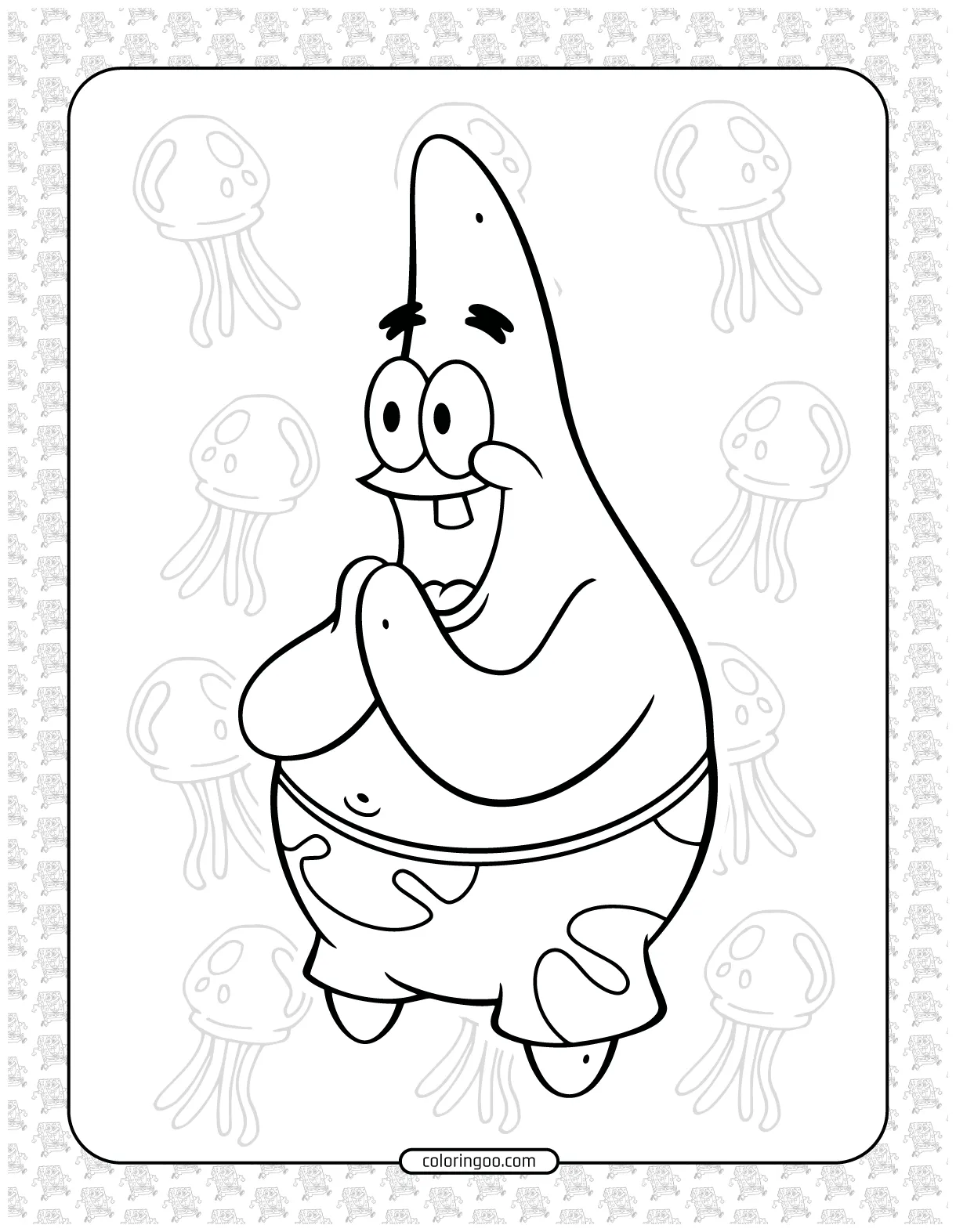 Patrick Star Coloring Pages - Download Free Printable