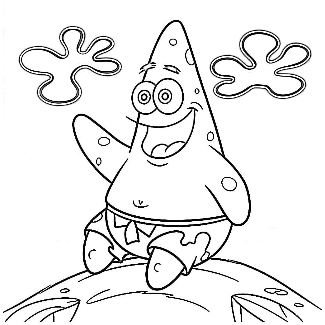 Friendly Patrick Star coloring page - Download, Print or Color Online