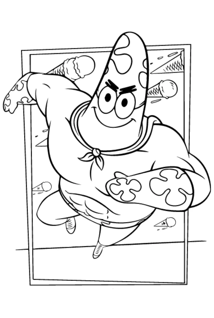 Patrick Star Coloring Page