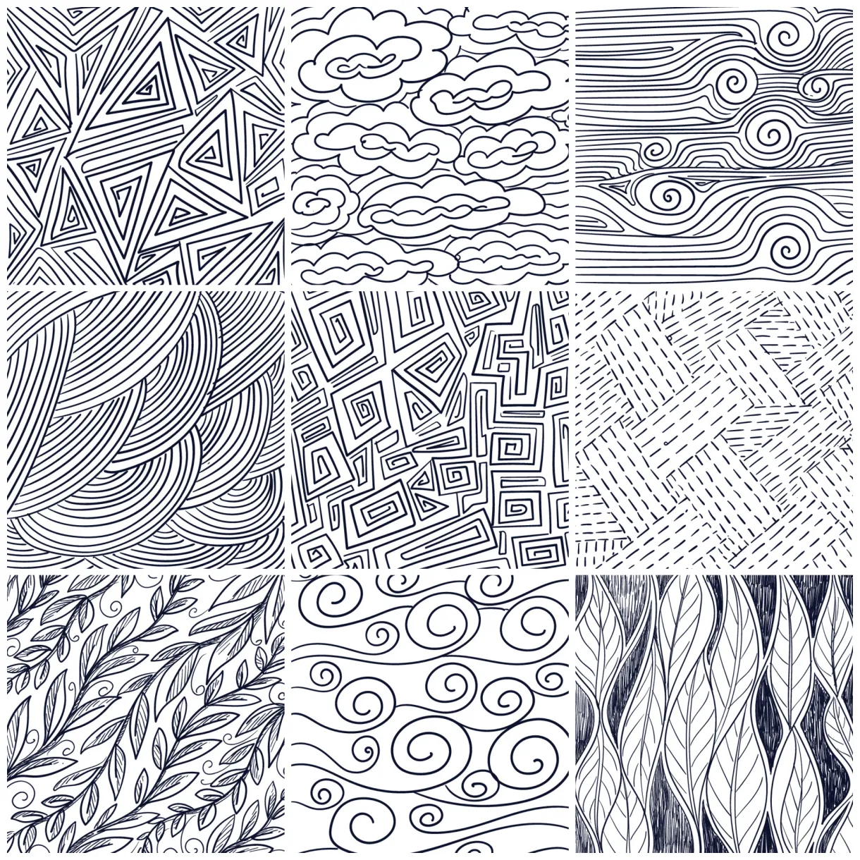 Doodles art patterns