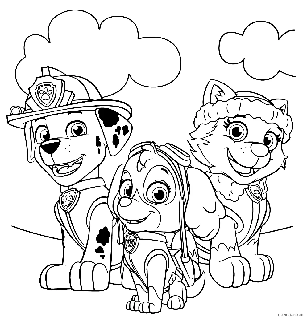 Rubble Paw Patrol Coloring Page » Turkau